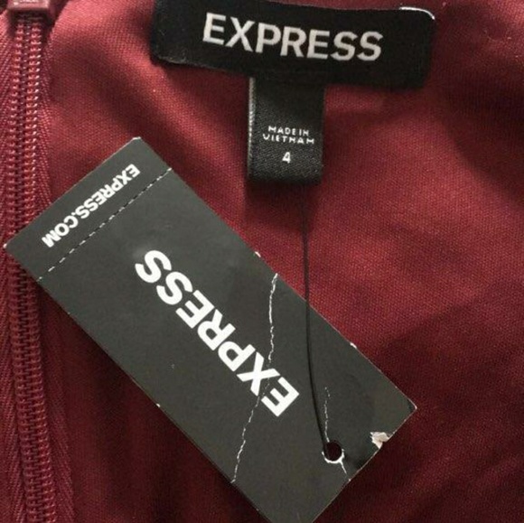 Express Velvet Sheath Cabernet Mini Dress NWT - Picture 5 of 7